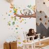 Cute Cartoon Koala On Branch Wall Sticker Sweet Nursery Self-Adhesive Decor for Kids Room Bedroom Living Room Wall Art