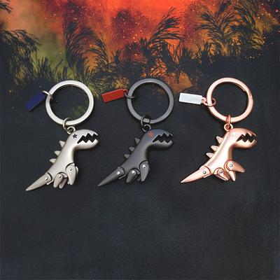 Dinosaur Keychain Couple Pendant Men's Car Keychain Keyring Bag Charm Women's Key Pendant Creative Lovers Gift