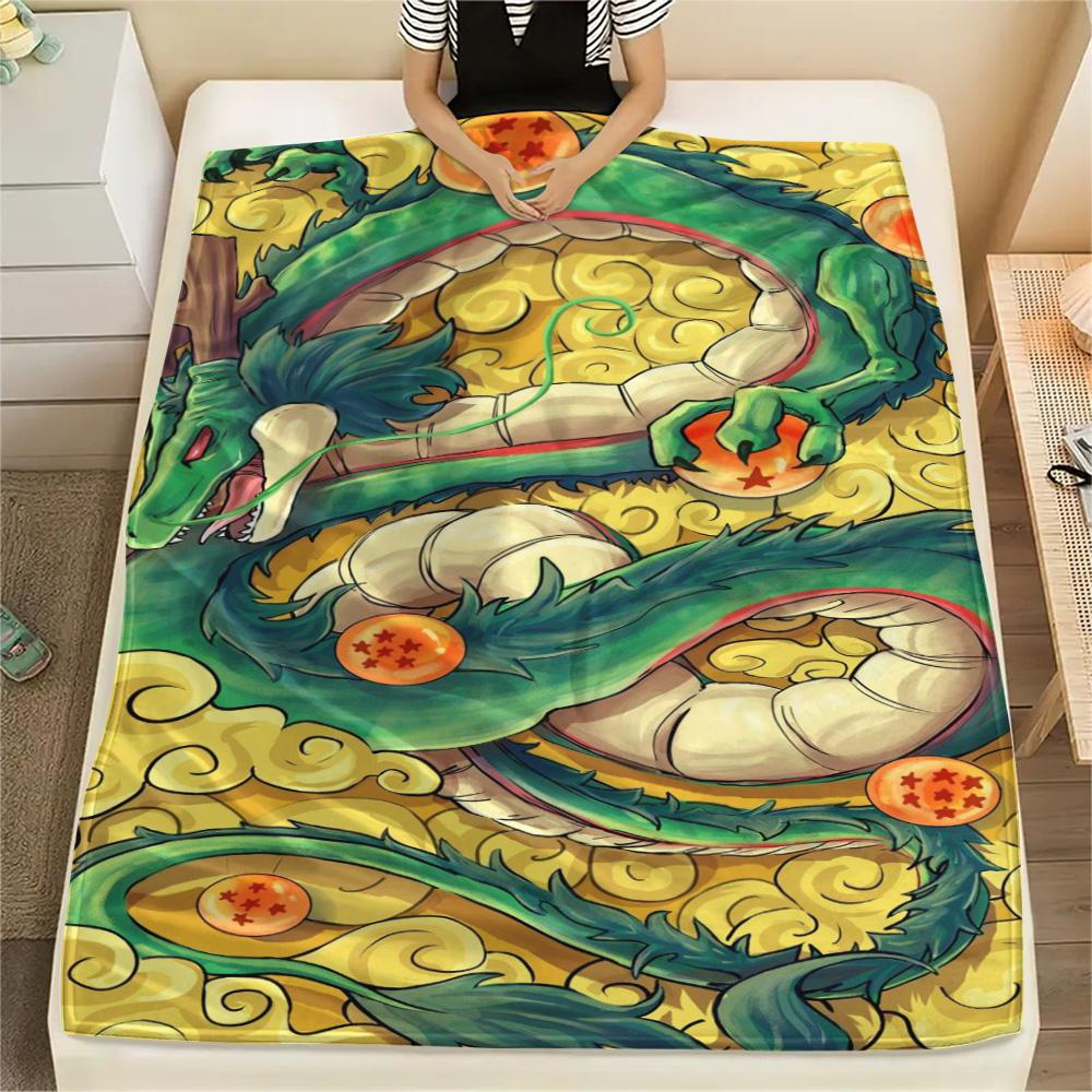 Goku Living Room Bedroom Universal Flannel Blanket, Warm Printed Blanket for Travel and Picnic Time.-TING