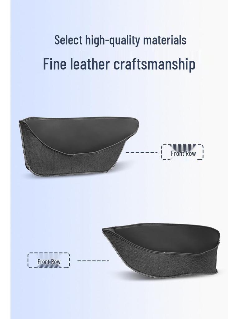 Tesla Model Y 6-Seater Door Slot Leather Storage Box & Interior Protection Accessories