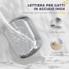 Enclosed Cat Litter Box with 2 Entrances, Deodorizer and Scoop, 52.4 X 41.3 X 39.8 Cm, White