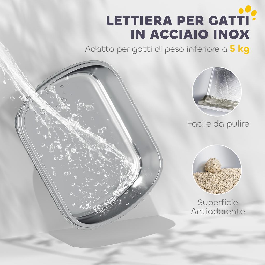 Enclosed Cat Litter Box with 2 Entrances, Deodorizer and Scoop, 52.4 X 41.3 X 39.8 Cm, White