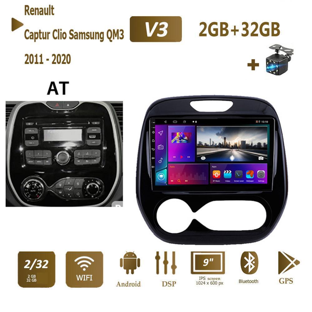 For Renault Captur Clio Samsung QM3 2011 - 2020 Car Auto Android Carplay IPS DSP HU WIFI GPS Navigation 2din Head Unit 2+32GB