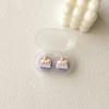 Women Contact Lense Kit Holder Container Cute Ice Cream Shape Contact Lens Case for Travel Party with Lenses Tweezers Gift