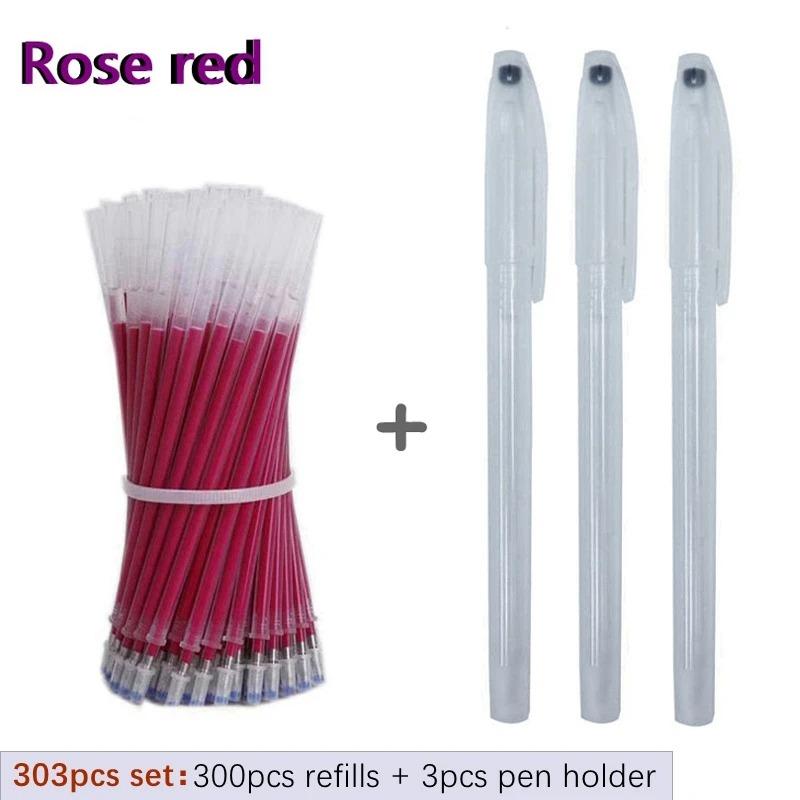 100/300pcs Heat Erasable Pens High Temperature Disappearing Fabric Marker Pen for Patchwork Fabric PU Leather Sewing Tool Hopk