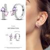 Fashion 925 Silver Luminous Shell Earrings For Women Pave CZ Heart Shape Star Moon Hoop Earrings Engagement Wedding Jewelry