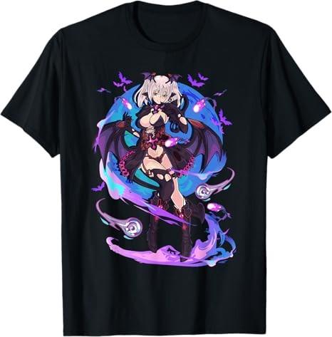 Anime Demon Waifu Mage Black TShirt S