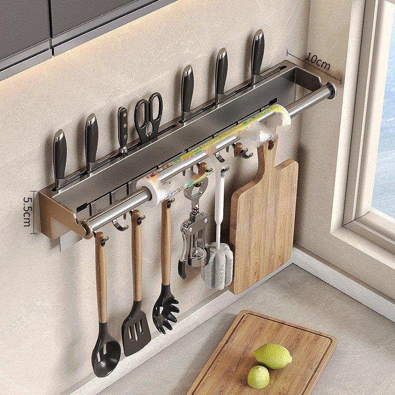 ZISIZ Wandmontierter Edelstahl Küchenmesserhalter