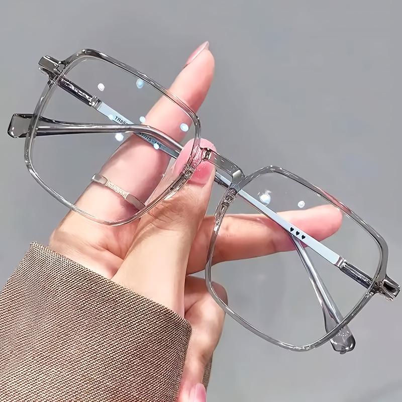 3PCS Large Square Reading Glasses Metal Frame Casual Reading Glasses Computer Readers Male and Female+1.0 To+4.0