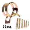 50Pcs Fastener 5mm 6mm 7mm 8mm 9mm Spring Clip Fuel Water Line Hose Pipe Air Tube Clamps Fuel Water Tube Clamps Fastener