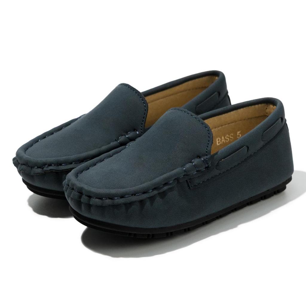 Trendy Korean Style Boys' Non-Slip Casual Leather Shoes - Soft Bottom, Comfortable for Autumn and Winter