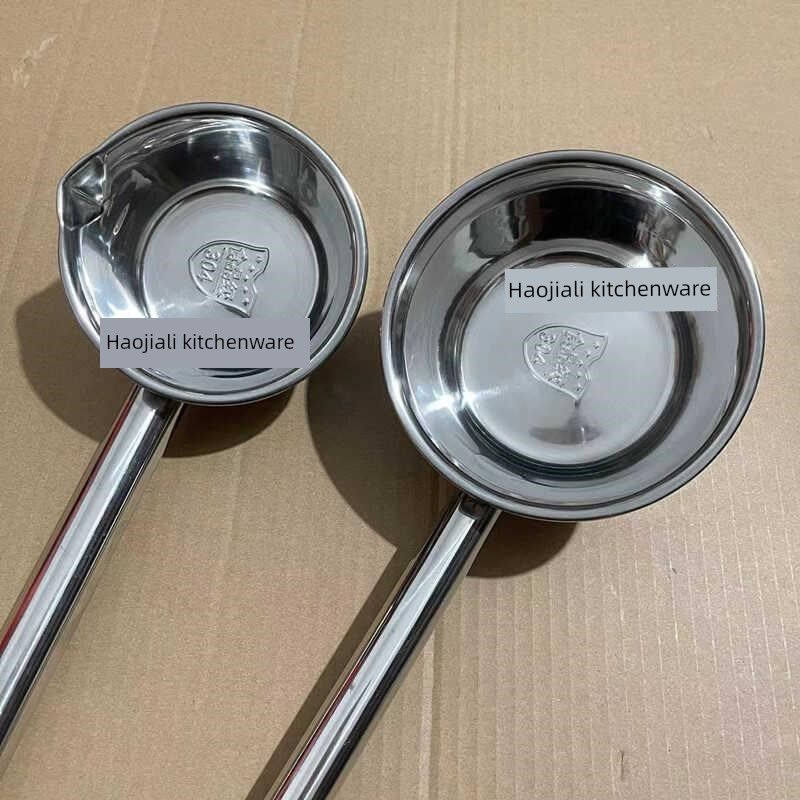 304 Stainless Steel Water Ladle, Kitchen Long-Handled Soup Ladle, Large Ladle for Porridge, Soup Ladle with Eagle Beak Short Handle
