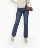 GOLDPERCENT Women'S Look High-Waisted Boyfit Horizontal Pocket Chic Blue Denim (Dark Blue, Standard Length, W)