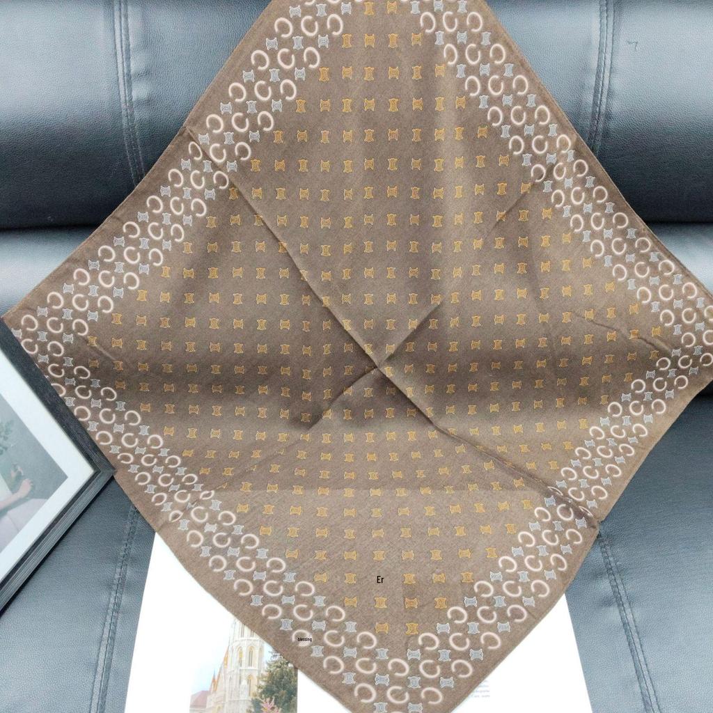 Foulard Rétro Chevrons Coton-Lin Soie: Sensation velours, Petit carré, Châle protection solaire, Cache-cou & Foulard pour femme.