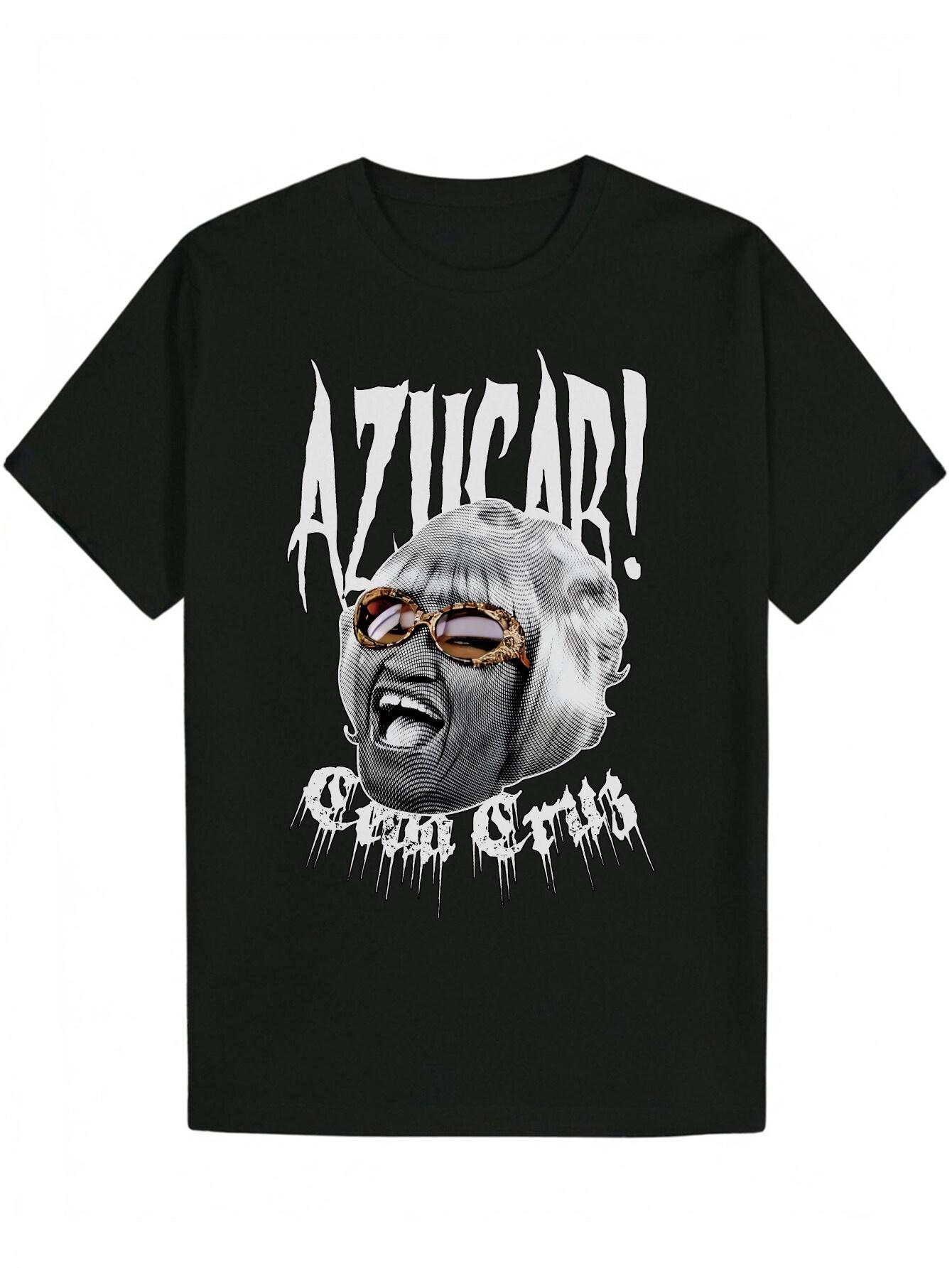 Crew Neck T-shirt - Azucar! Graphic Print M