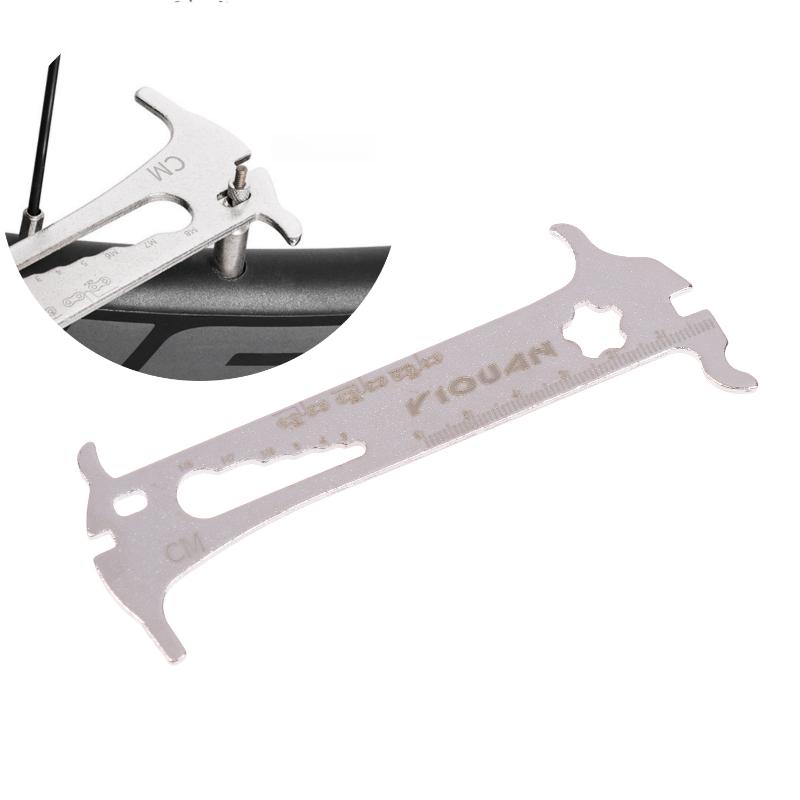 1Pcs Road Bike Bolt Measurement Wear Gauge Tool Portable 6-In-1 Bicycle Chain Gauge New Design Multitool