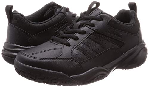 Spalding CIS 3530 Sneakers, Court Shoes, Wide, Lightweight, Men's 4E, Women's 3E, Black, Size 27.0 cm