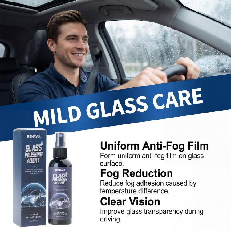 Glass Anti-Fog Sprayer, 100Ml Long-Lasting Protection, Easy Application for Car Window, Mirrors & Goggles