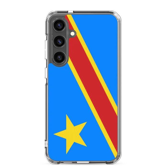 Coque Téléphone - Samsung - Galaxy S24 Ultra - Drapeau RDC - Souple - Multicolore