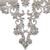 Acrylic Diamond Wedding Dress Front Applique Patch PVC Gem Bright Drill Flower Cloth Sticker Sew-On Style Felt for Formal Dress
