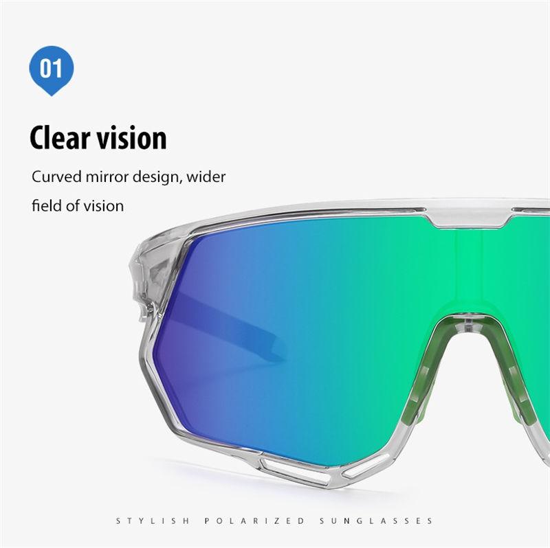 AORON Big Frame Cycling Sunglasses Outdoor Fashion Sport Driving Skiing Glasses for Men Women Photochromic Polarized Sunglasses
