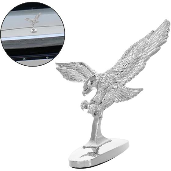 HEALLILY Metal Eagle Car Hood Ornament Truck Sturdy Auto Decor Accessory Easy Install Car Logo Sticker for SUV