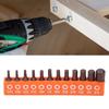 12Pcs Hex Bit Set Imperial 1/4 Shank for Drill Electric Screwdriver S2 Alloy Steel 25mm with Storage