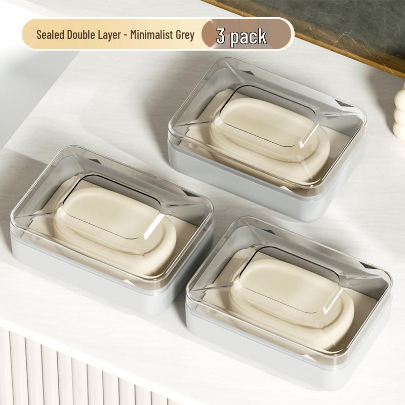 Przenośna, pyłoszczelna i wodoodporna mydelniczka z pokrywką odprowadzającą wodę do łazienki lub w podróży