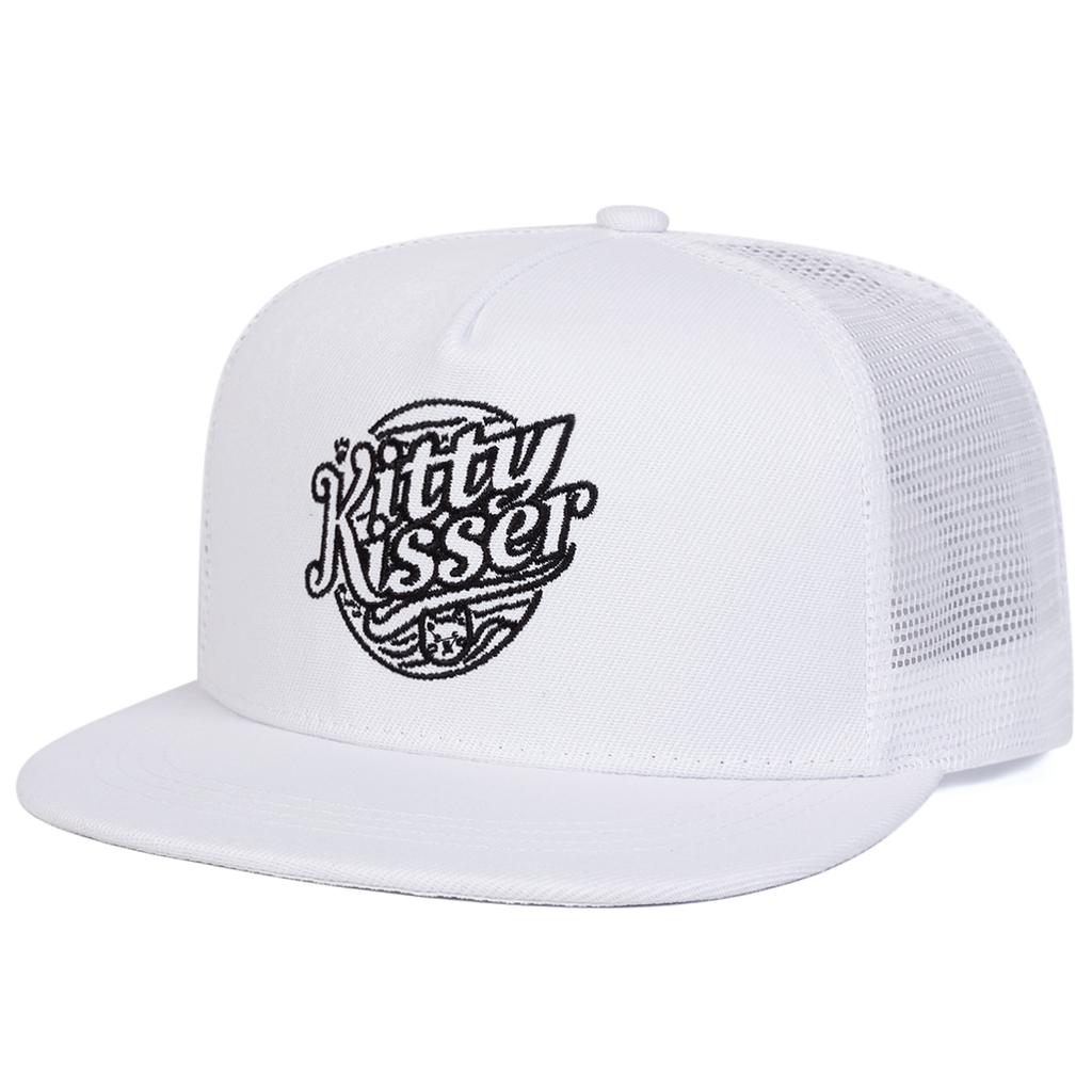 Unisex Kitty Kisser Embroidery Baseball Net Hats Spring Summer Outdoor Adjustable Casual Hip-hop Trucker Caps Sunscreen Hat