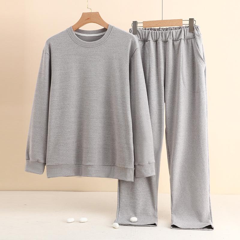 

Мужской велюровый пижамный комплект: Утепленный комплект с длинным рукавом и брюками для осени/зимы 2XL [135-165 lbs]