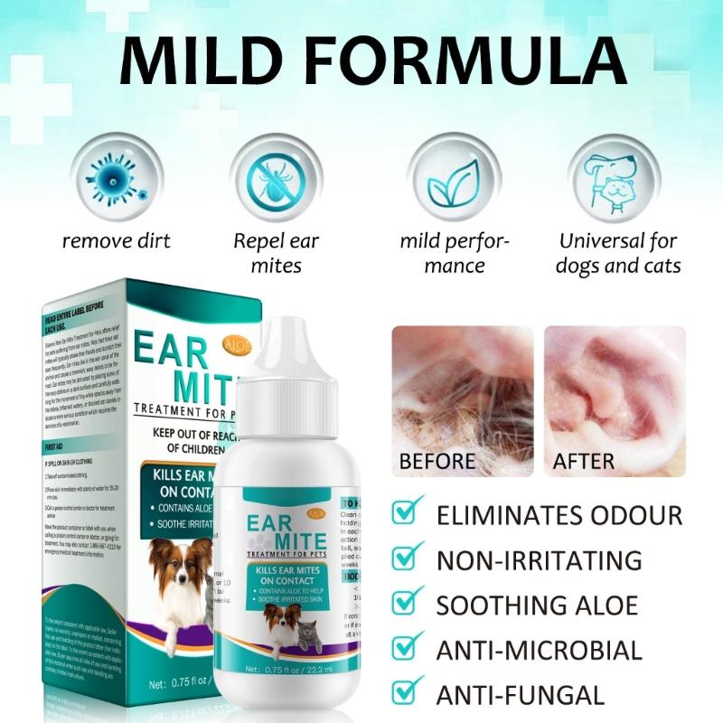 Pet Ear Cleaners For Dogs Pet Ear Canals Dogs EarMite Oil Ear MiteTreatment For Dogs And Cats EarMite Pet Ear Wash