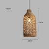 Retro Bamboo Woven Pendant Lamp Rattan Woven Room Dining Japanese Bamboo Art Lantern Tea House Lighting Fixtures
