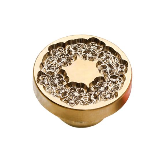 Voskové razítko Nádherná čirá textura Květinový vzor Zásobník obálky hlavy voskového razítka