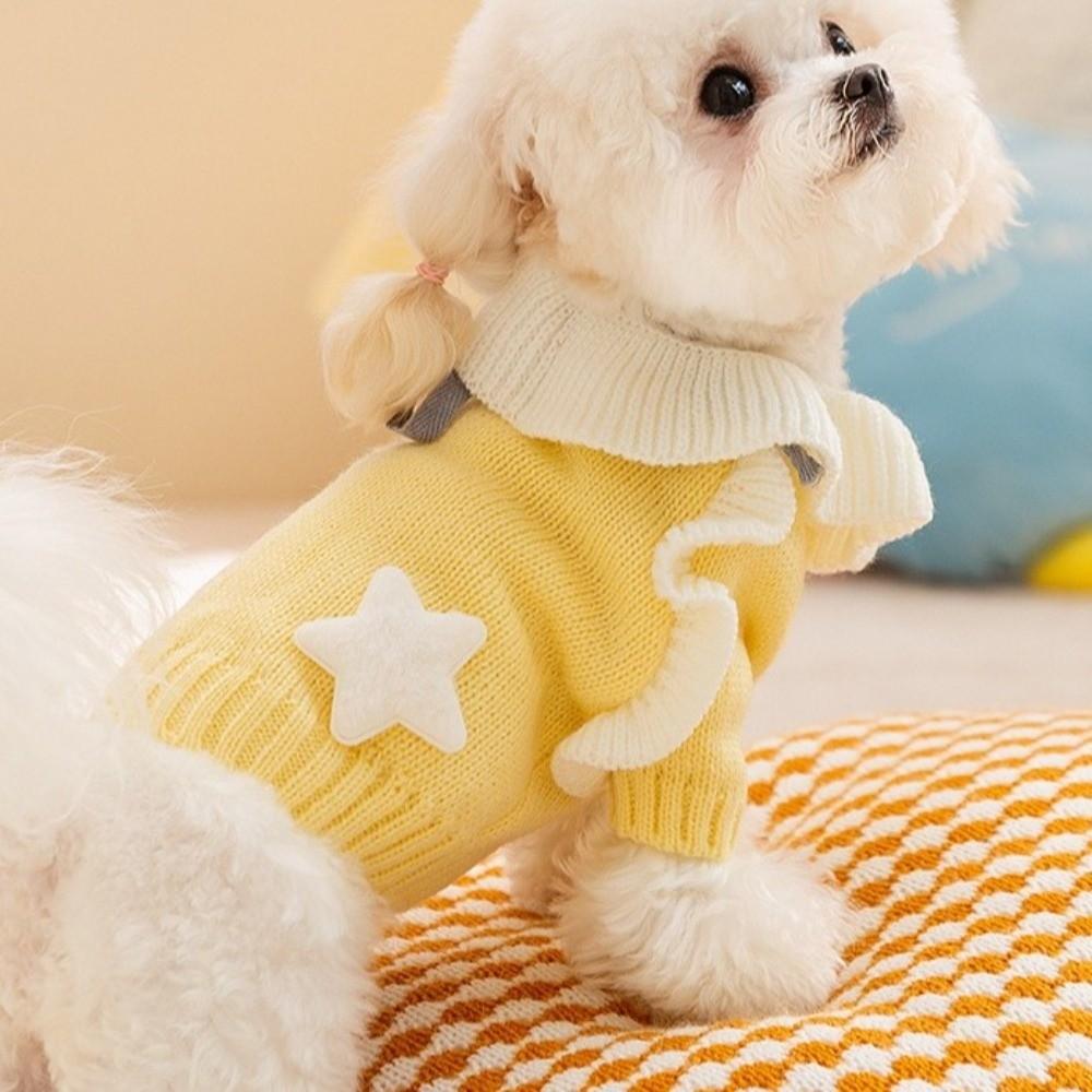 Soft Puppy Pullover Warm Dog Lapel Dress Pet Supplies Two Legs Dog Clothes  Spring Autumn