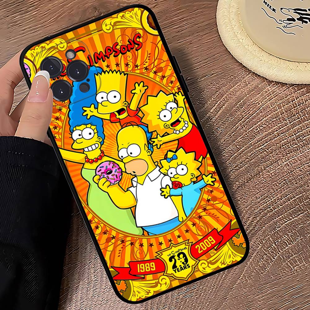 

Смешной мультяшный чехол для телефона S-Simpsons для iPhone 14 Plus 13 Mini 11 16 15 17 Pro Max Защитный противоударный iPhone 11