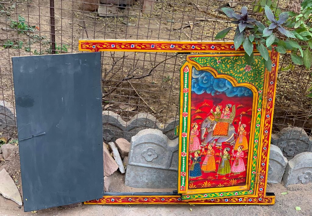 Handcrafted Wooden Jharokha: Indian Heritage Carved Window Wall Decor