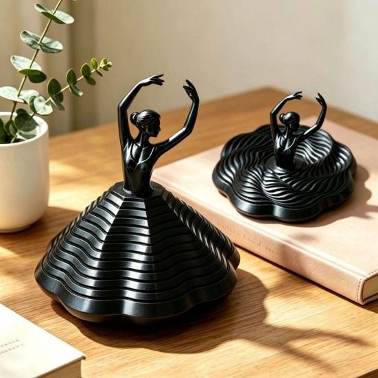 3D Printed Spinning Ballerina Fidget Toy Ballet Dancer Spinner Spiral Sensory Toy for Stress Relief Home Office Desktop Decoration