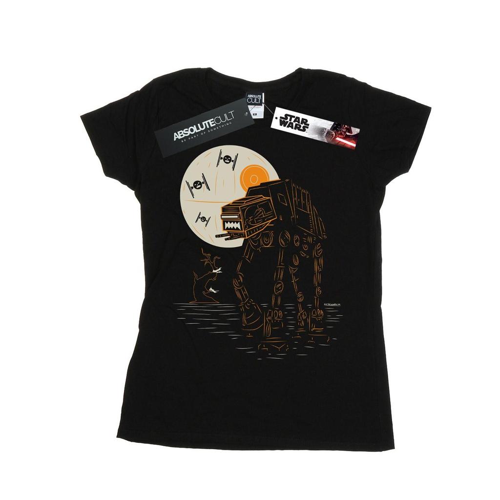 Star Wars Womens/Ladies Halloween AT AT Cotton T-Shirt