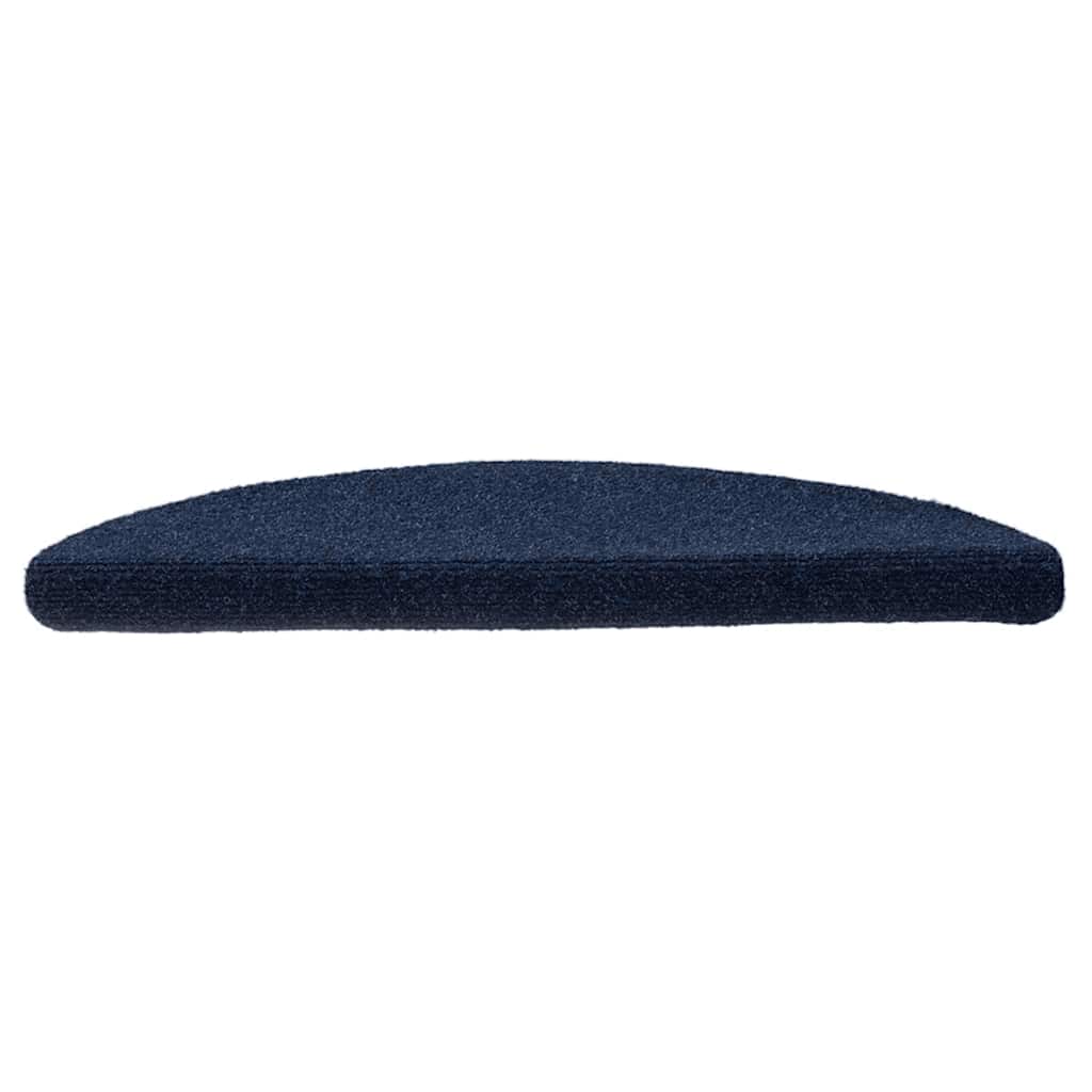 Self Adhesive Stair Treads 5 pcs 56 x 17 x 3 cm Navy Blue Semi Round