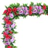 Artificial Rose Vine Ceiling Decor with Rattan for Living Room and AC Pipe Cover