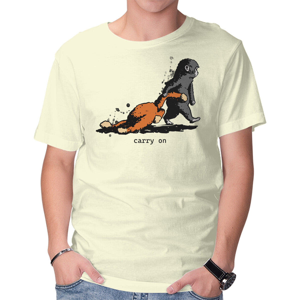 Unisex Crew Neck T-Shirt Carry On Graphic Short Sleeve Casual Tee XXXL