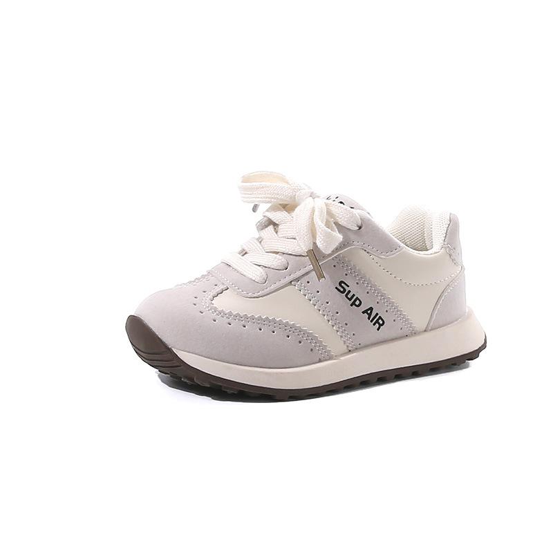 2025 Spring and Autumn Popular Children's Leather Sneakers Women's Treasure Soft Sole Non-slip Casual Shoes Fashion Boys Forrest Gump Shoes