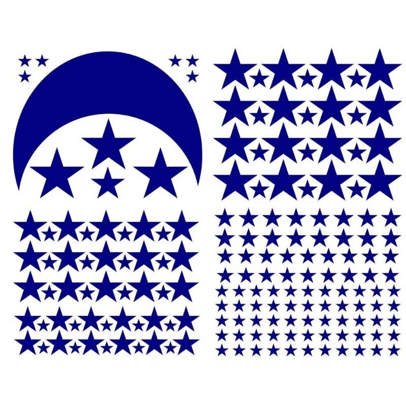 Adesivo Murale Combinazione Stella Luna Per Bambini Camere Bambini Sfondo Camera da Letto Decorazione Casa Carta da Parati Decalcomanie Fai da Te Adesivi Asilo Nido