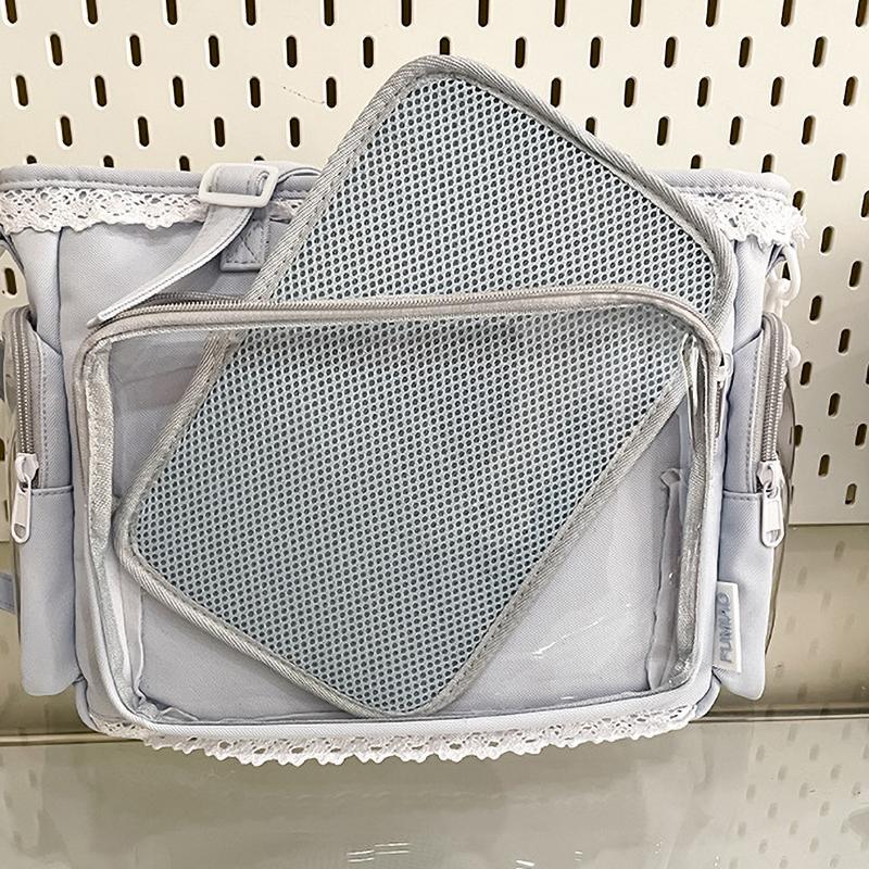 Y2K Cute Japanese Ita Bag Lolita Girl Transparent Shoulder Tote Bag Large Capacity Crossbody Casual Bag DIY Display Handbags