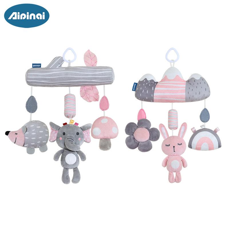 Aipinqi Baby Pink Animal Wind Chime Pendant Toy for Strollers
