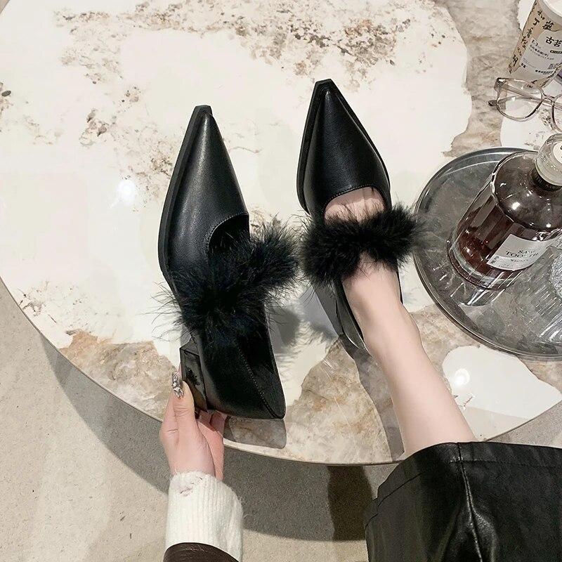 

Модные женские туфли-лодочки без шнуровки, офисные туфли-оксфорды на квадратном среднем каблуке с острым носком, женские однотонные туфли на платформе 35 чёрный