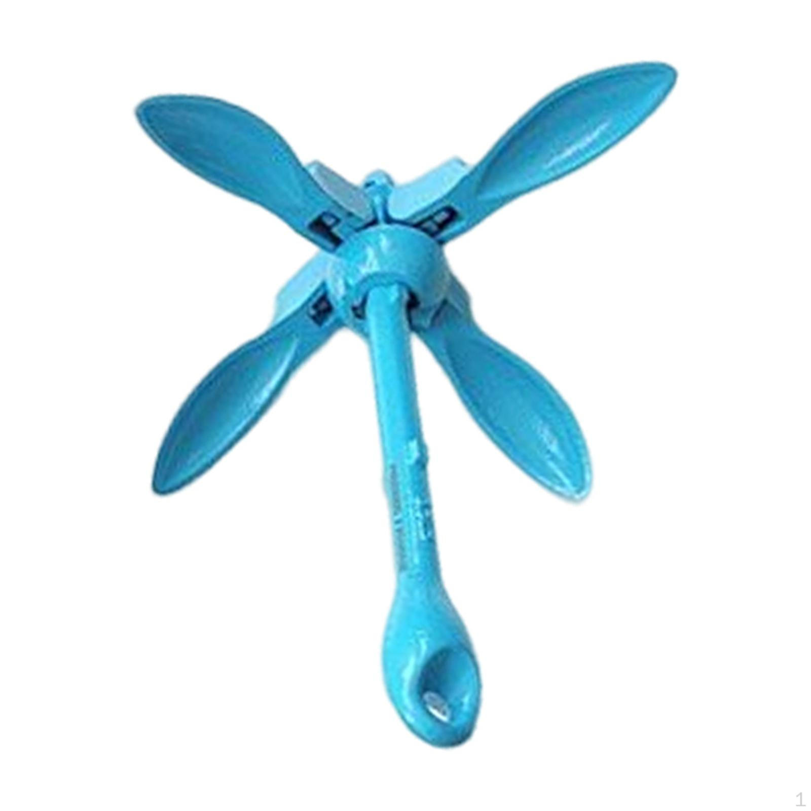 Складной якорь 3 кг, Аксессуары, Морская каноэ и каяк Парусная лодка Лодка Blue