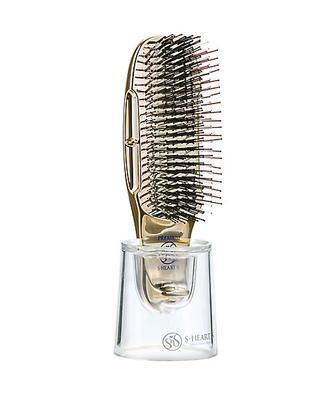 S-HEART Escova para Couro Cabeludo Premium Dourada Tipo Curto escova de massagem japonesa