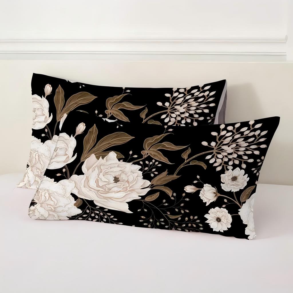 Classic Floral Patter 3D Printed Quilt Cover Retro Elegant Home Textiles Soft Duvet Cover Pillowcases Spring Theme Bedding Set