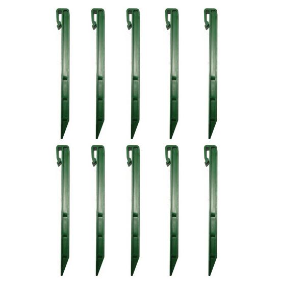 10Pcs Landscape Edging Garden Stakes Plastic Landscaping Anchoring Spikes Heavy Duty Edging Border Ground Stakes for Garden Netting Terrace Board